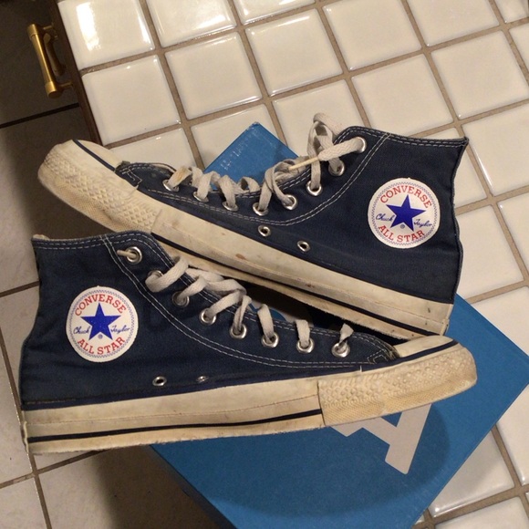Converse Navy Vintage USA used conditions 8 unisex